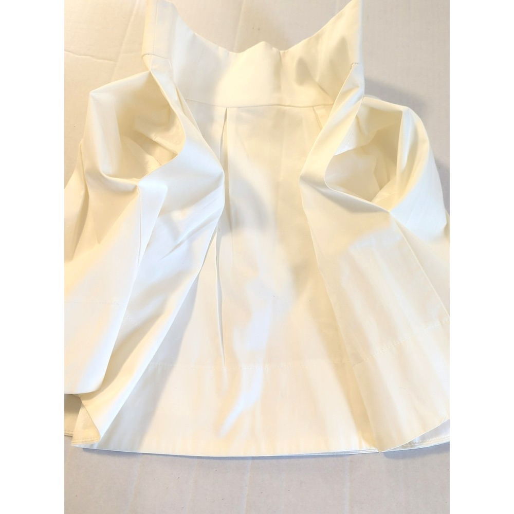 New Nanette Lepore NYC Lined Mini Skirt 2 White Cotton Tennis Golf Club Preppy